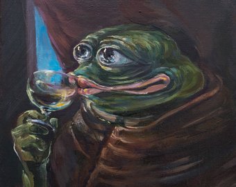 340x270 Pepe Frog Painting Etsy - Pepe Painting