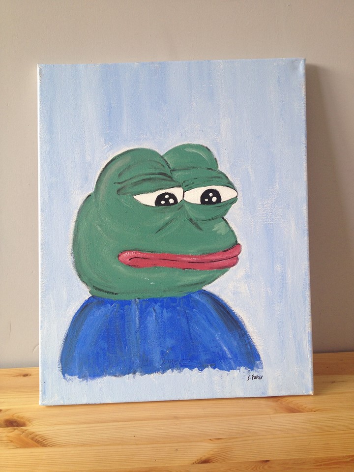 720x960 Beautiful Pepe Canvas By Shuckshiba - Pepe Painting