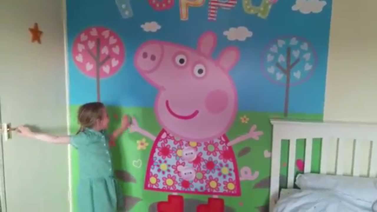 1280x720 Peppa Pig Wall Mural - Peppa Pig George Painting