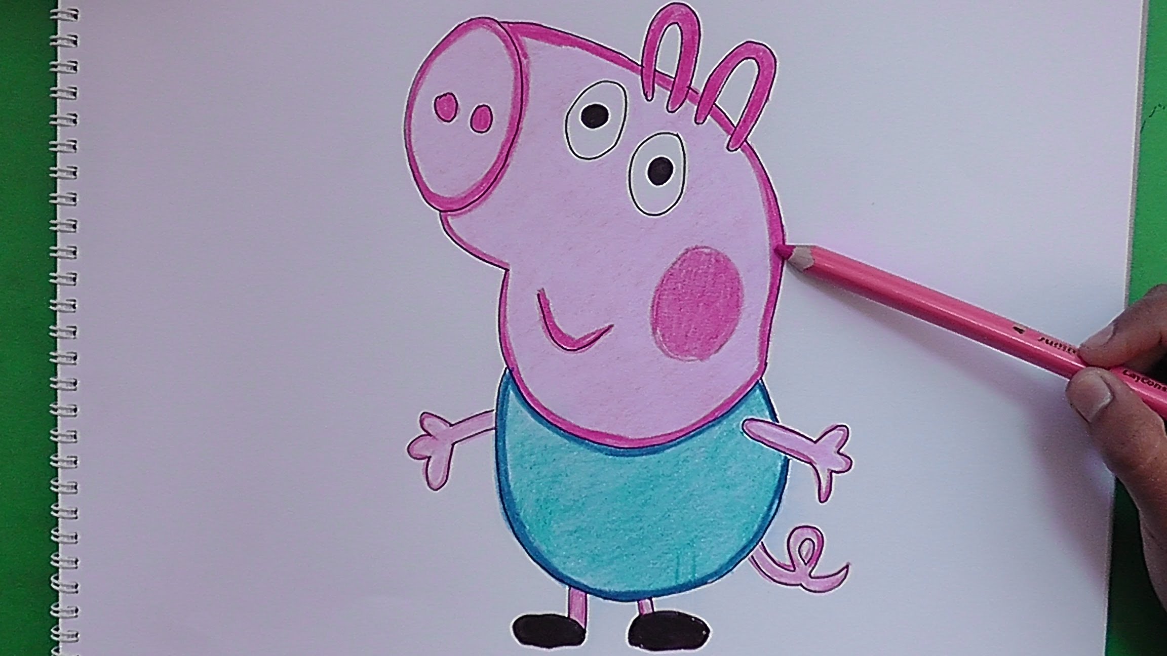 2304x1296 Dibujando Y Pintando A Jorge (Peppa Pig) - Peppa Pig George Painting