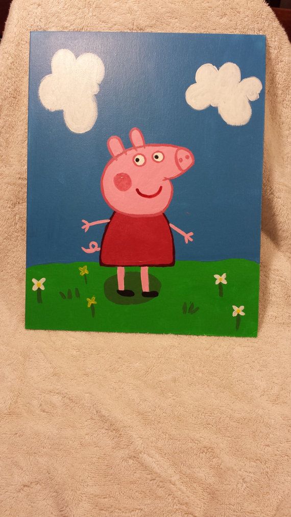 570x1013 Peppa Pig Peppa Pig Painting, Acrylics And Paintings - Peppa Pig Painting