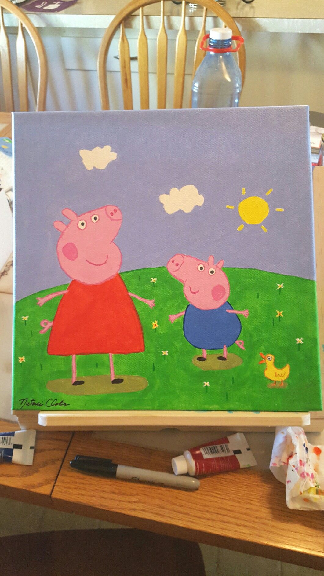 1061x1886 Peppa Pig Painting. Done With Acrylic Paints On Canvas. Made - Peppa Pig Painting