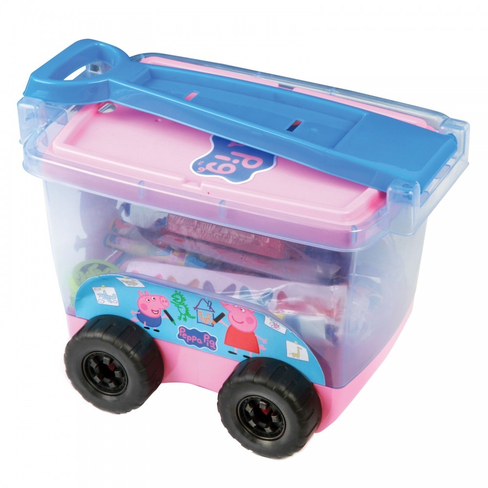 1000x1000 Ifunky Peppa Pig Stationery Truck Crayons Stickers Poster Stamp - Peppa Pig Painting For Kids