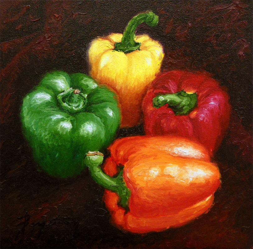813x800 Original Oil Paintings - Pepper Painting