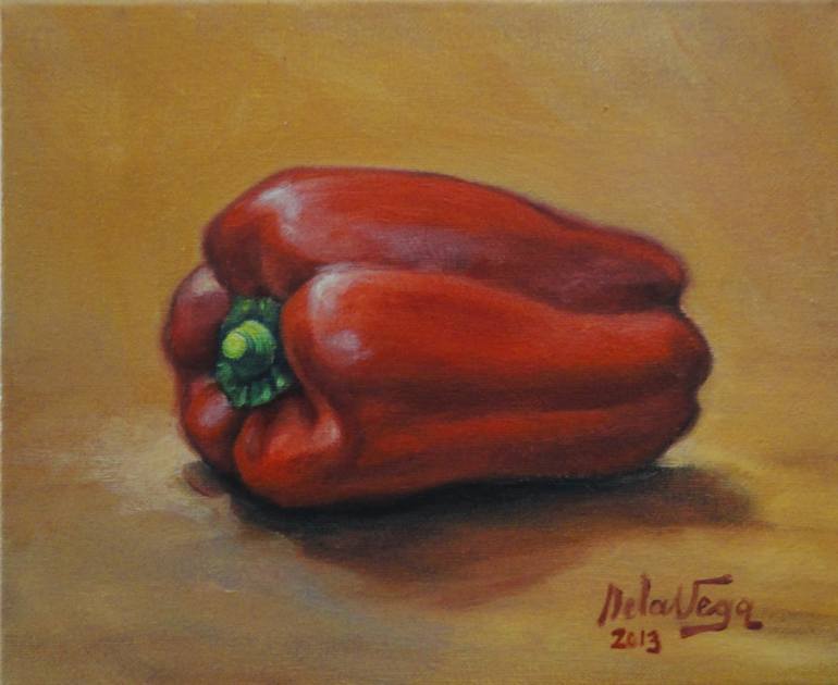 770x630 Saatchi Art Pepper Painting By Alvaro De La Vega - Pepper Painting