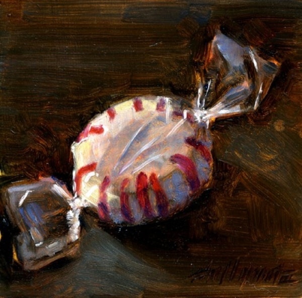600x593 Peppermint Candy By Artist Hall Groat Ii, - Peppermint Painting