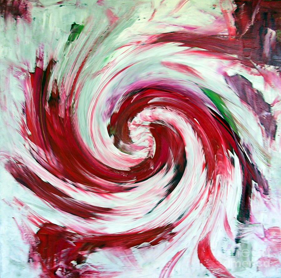 900x890 Peppermint Stick Painting By Dawn Hough Sebaugh - Peppermint Painting