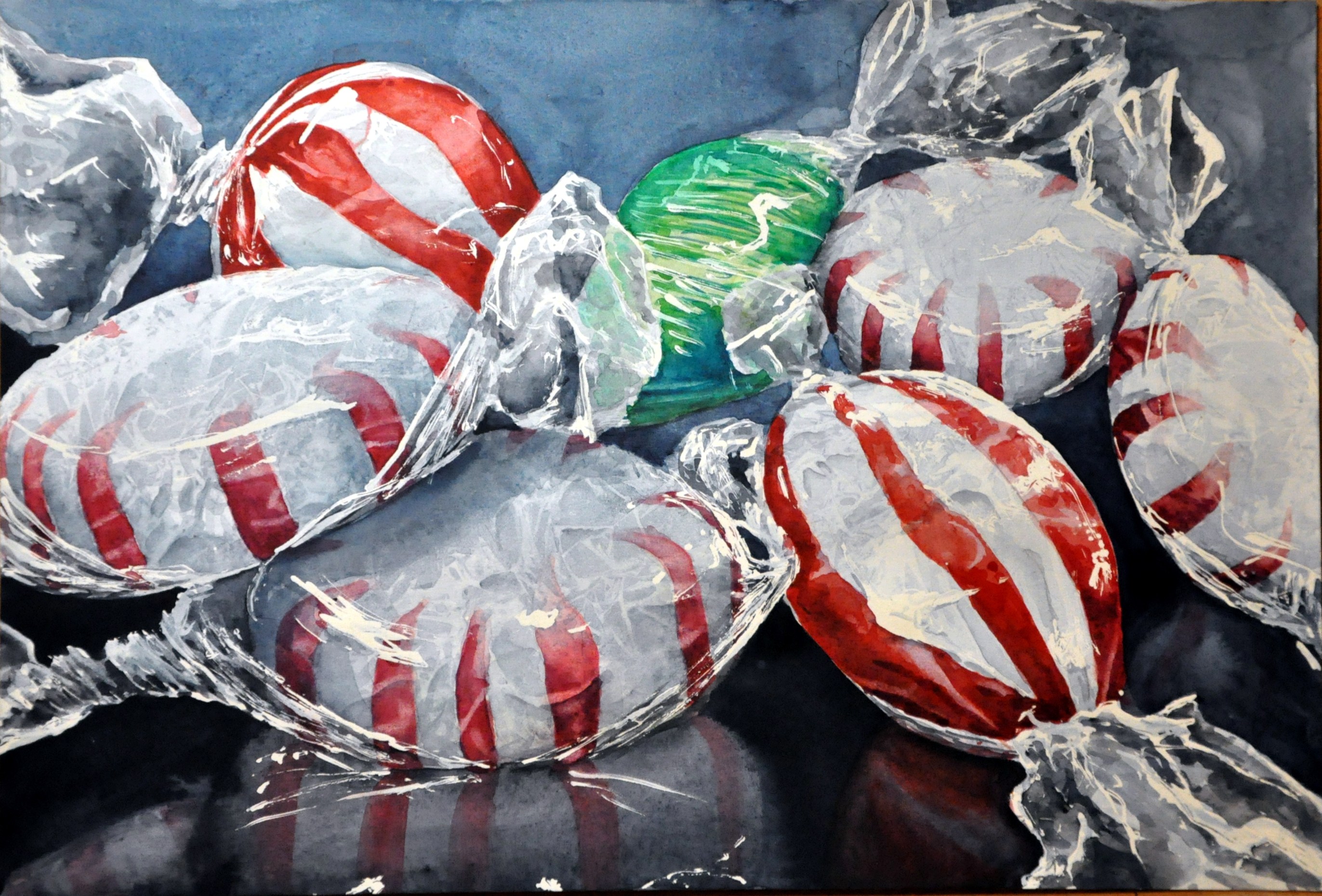 2744x1860 The Green One Peppermint Candy Painting - Peppermint Painting