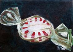 236x167 Single Subject Still Life In Oil - Peppermint Painting