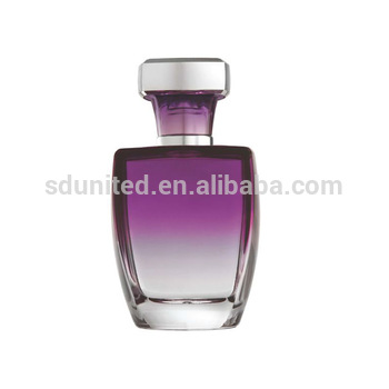 350x350 100ml Painting Purple Color Square Glass Perfume Bottle With Cap - Perfume Painting