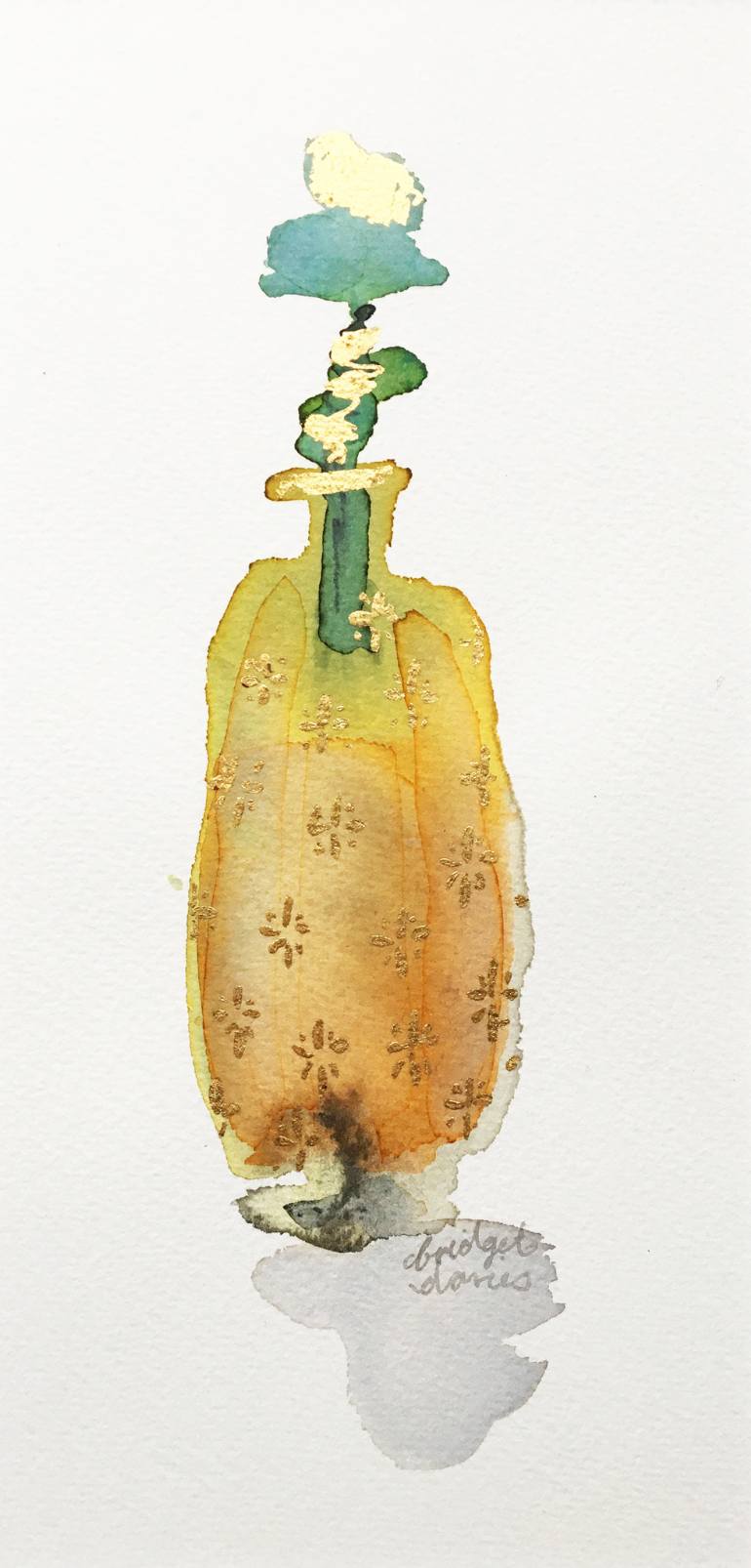 770x1606 Saatchi Art Yellow Perfume Painting By Bridget Davies Art - Perfume Painting