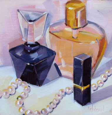 381x390 Perfume Bottle Paintings By Bridget Hobson - Perfume Painting