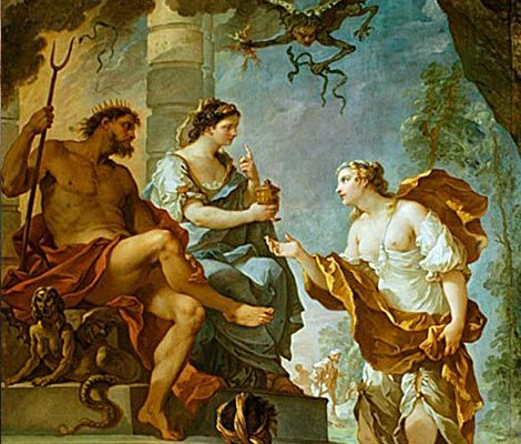 470x400 Hades And Persephone. Painting By Artist Luca Giordano - Persephone Painting