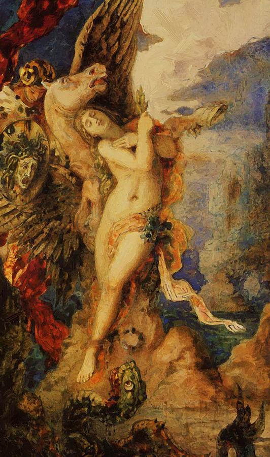 532x900 Perseus And Andromeda 1869 Painting By Moreau Gustave - Perseus And Andromeda Painting