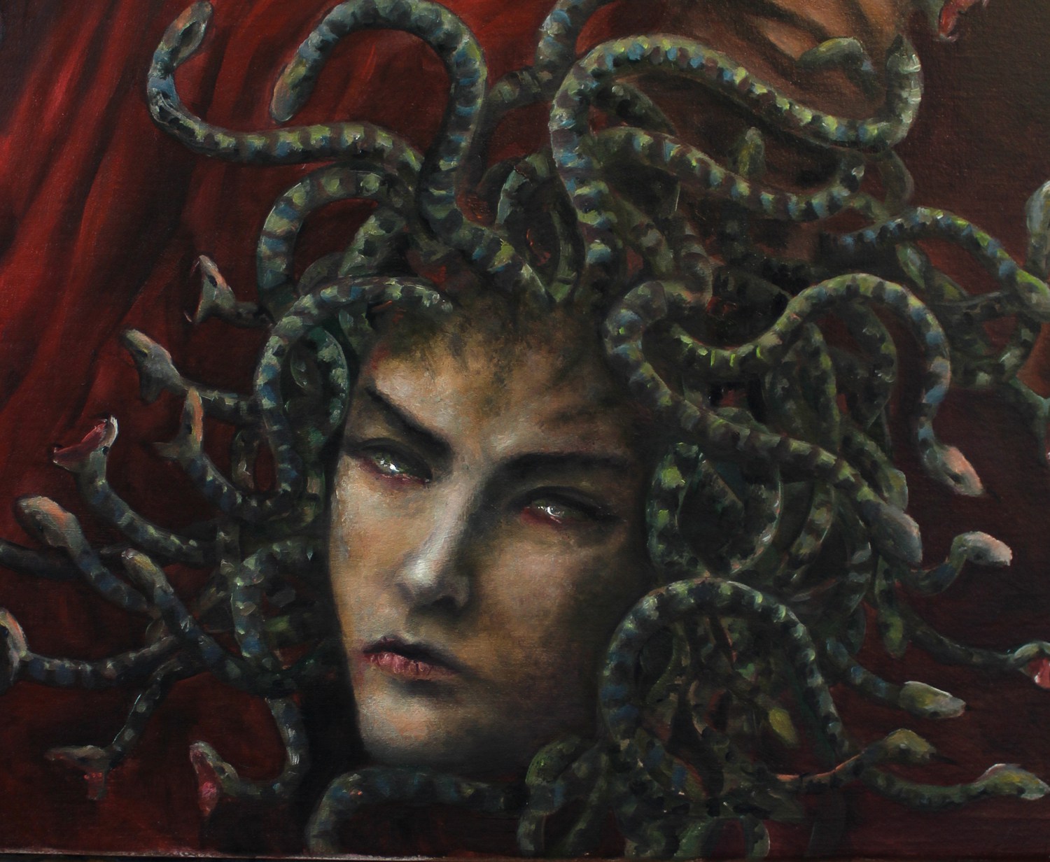 1500x1232 Update On Perseus And Medusa Painting Artwork Of Trung Cao - Perseus And Medusa Painting