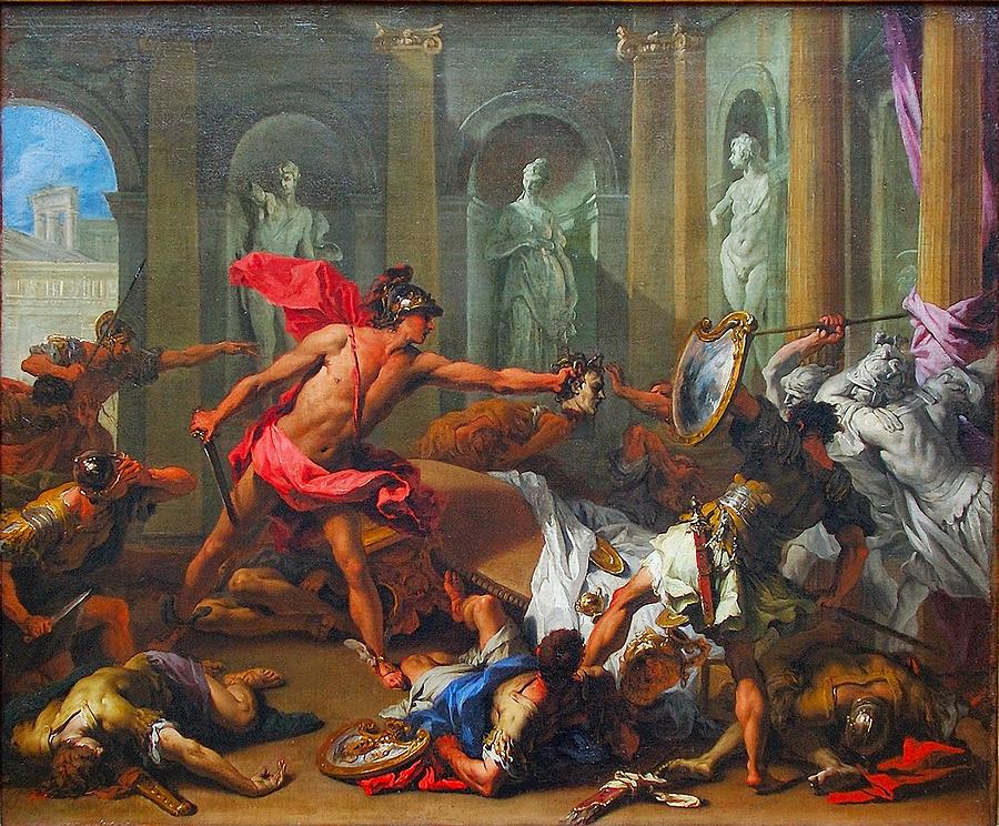 900x744 Perseus With The Head Of Medusa Painting By Motionage Designs - Perseus Painting