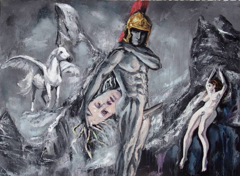 770x564 Saatchi Art Perseus And Andromeda Painting By Andrejs - Perseus Painting
