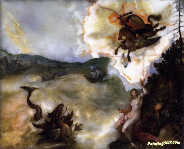 720x582 Perseus And Andromeda Artwork By Hans Von Aachen Oil Painting - Perseus Painting