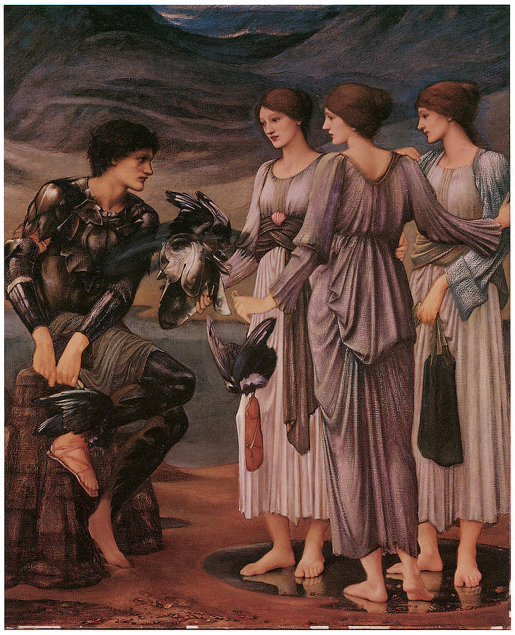 729x900 Perseus And The Sea Nymphs Painting By Edward Burne Jones - Perseus Painting
