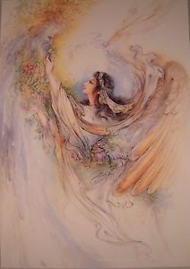 212x300 Persian Fine Art Painting Print Farshchian Hafiz Poem Farsi - Persian Calligraphy Painting