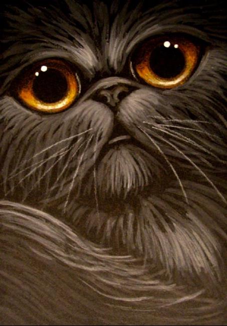453x650 Smokey Persian Cat Painting 1 - Persian Cat Painting