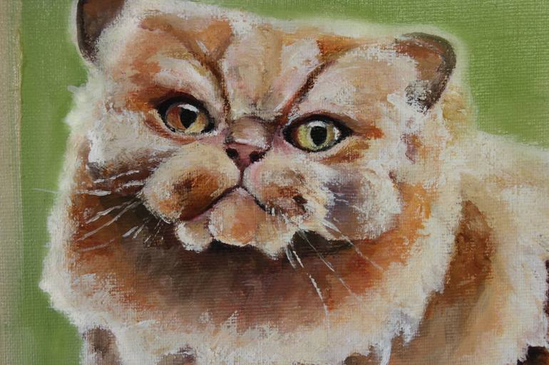 770x513 Saatchi Art Art, Oil Painting Persian Cat Painting By Victoria - Persian Cat Painting