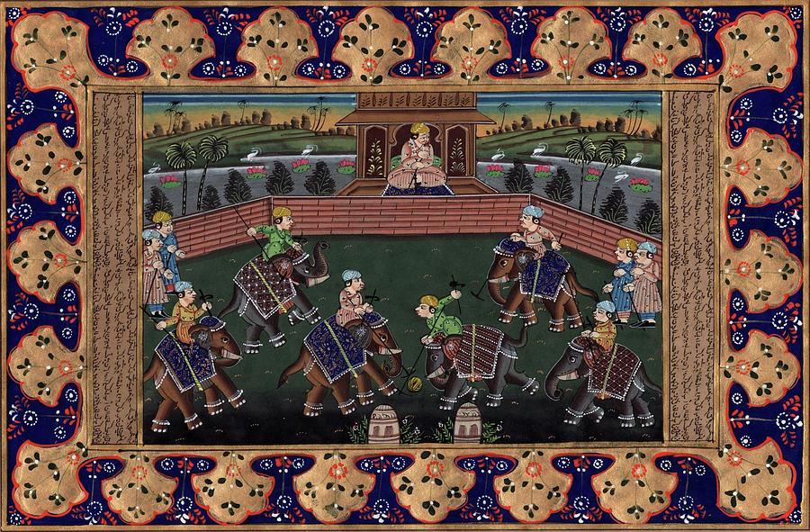 900x591 Persian Miniature Painting Illuminated Manuscript Indo Islamic - Persian Miniature Painting