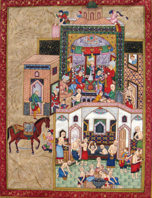 493x640 Persian Miniature Painting Qazar Artwork Art Gallery Collection - Persian Miniature Painting