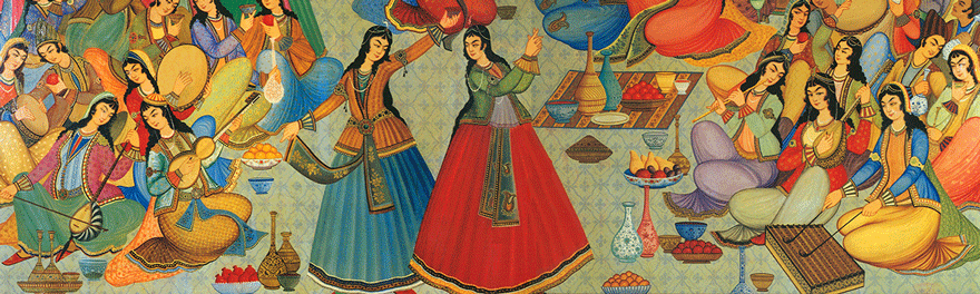 880x264 Iranian Art Persian Carpet - Persian Painting