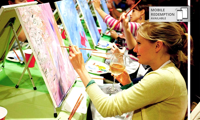 700x420 Paint Nite In Groupon - Person Painting