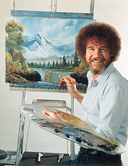 420x543 The Surprisingly Mysterious Life Of Famed Artist Bob Ross - Person Painting