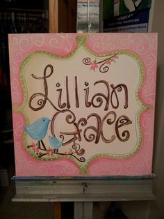 236x314 Name Canvas Original Painting, Acrylic On Canvas, Personalized - Personalized Name Painting