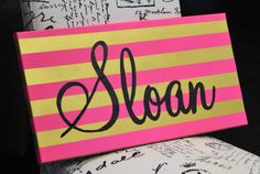 236x158 Personalized Name Painting Diy Crafts Pink Bunting - Personalized Name Painting