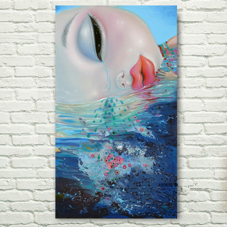 750x750 Yang Na Weeping Girl Big Eyes Baby Personalized Figure Paintings - Personalized Painting