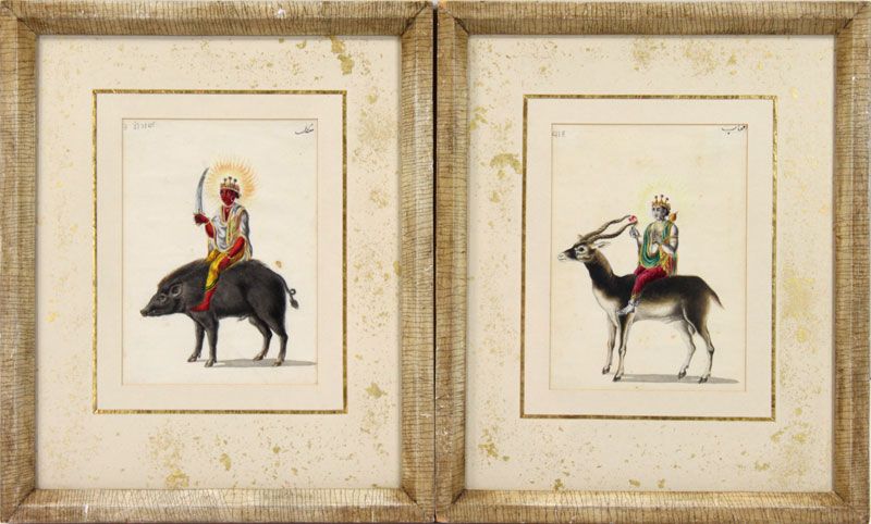 800x482 Two Company School Paintings Of Personified Planets, Probably - Personified Painting