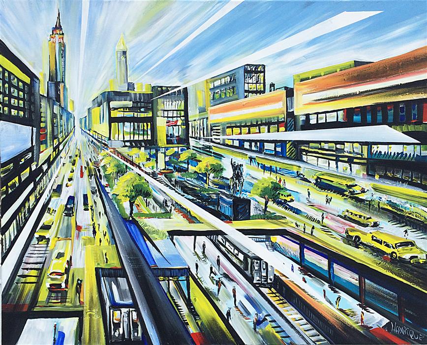 868x700 Urban Perspective - Perspective Painting