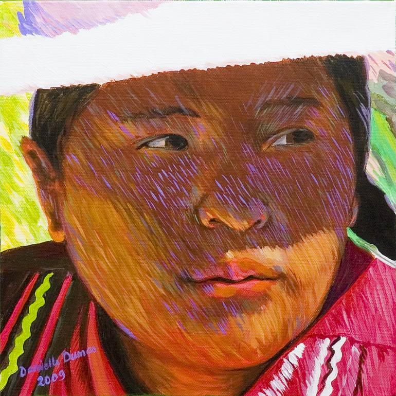 770x770 Saatchi Art Woman From Peru Painting By Danielle Dumas - Peru Painting