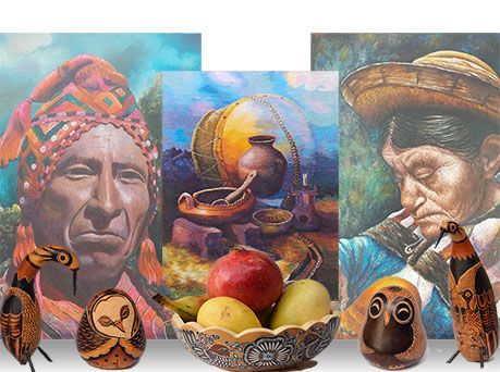 459x342 Home Decor Gifts, Peruvian Art Amp Crafts - Peruvian Artist Oil Painting