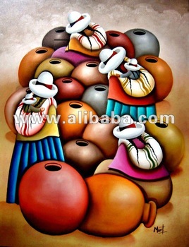 268x350 Oil Paintings On Canvas Peruvian Art - Peruvian Artist Oil Painting