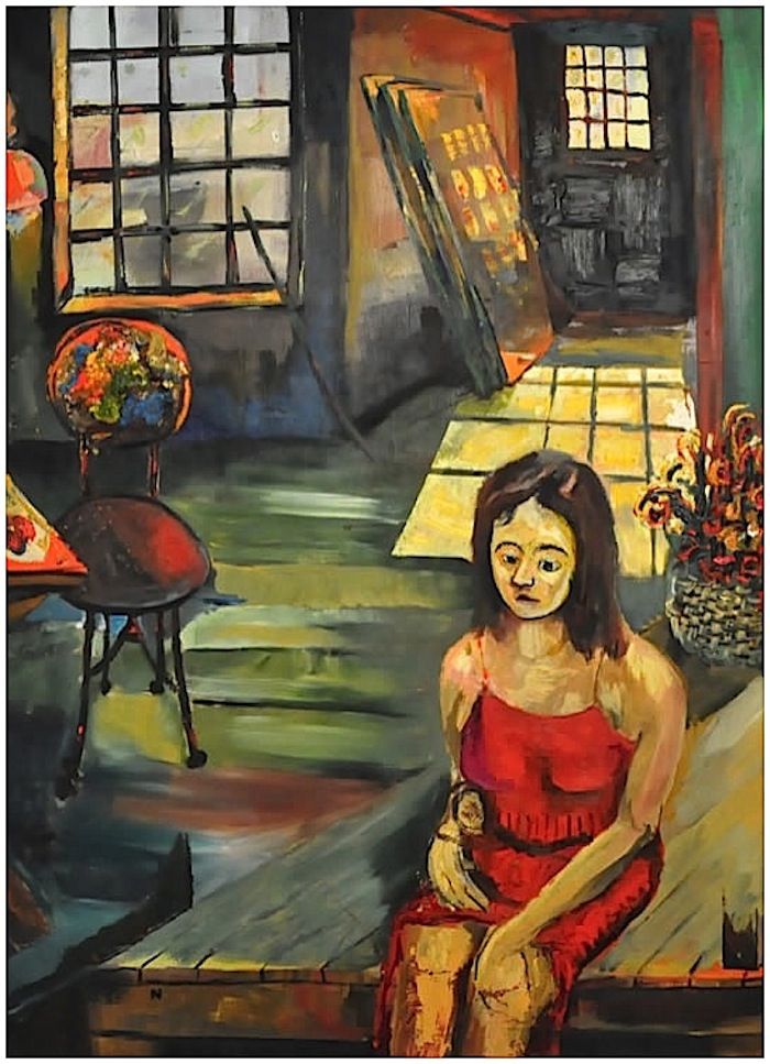 700x967 Original Oil Painting By New York Artist, Navahjo Stoller - Peruvian Artist Oil Painting