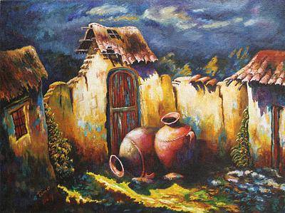 400x299 Original Peruvian Oil Painting - Peruvian Painting