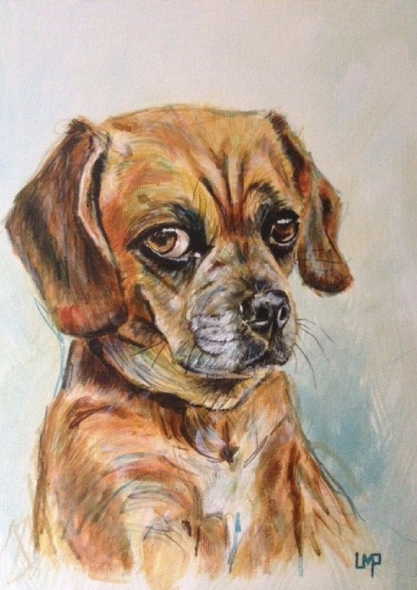595x842 Contemporary Canvas Pet Painting - Pet Painting