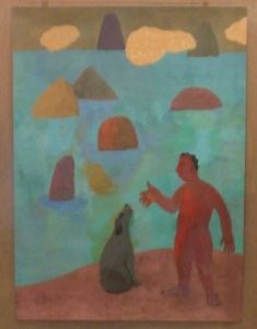 235x300 Peter Griffin Original Modern Surreal Art Painting Man Landscape - Peter Griffin Painting