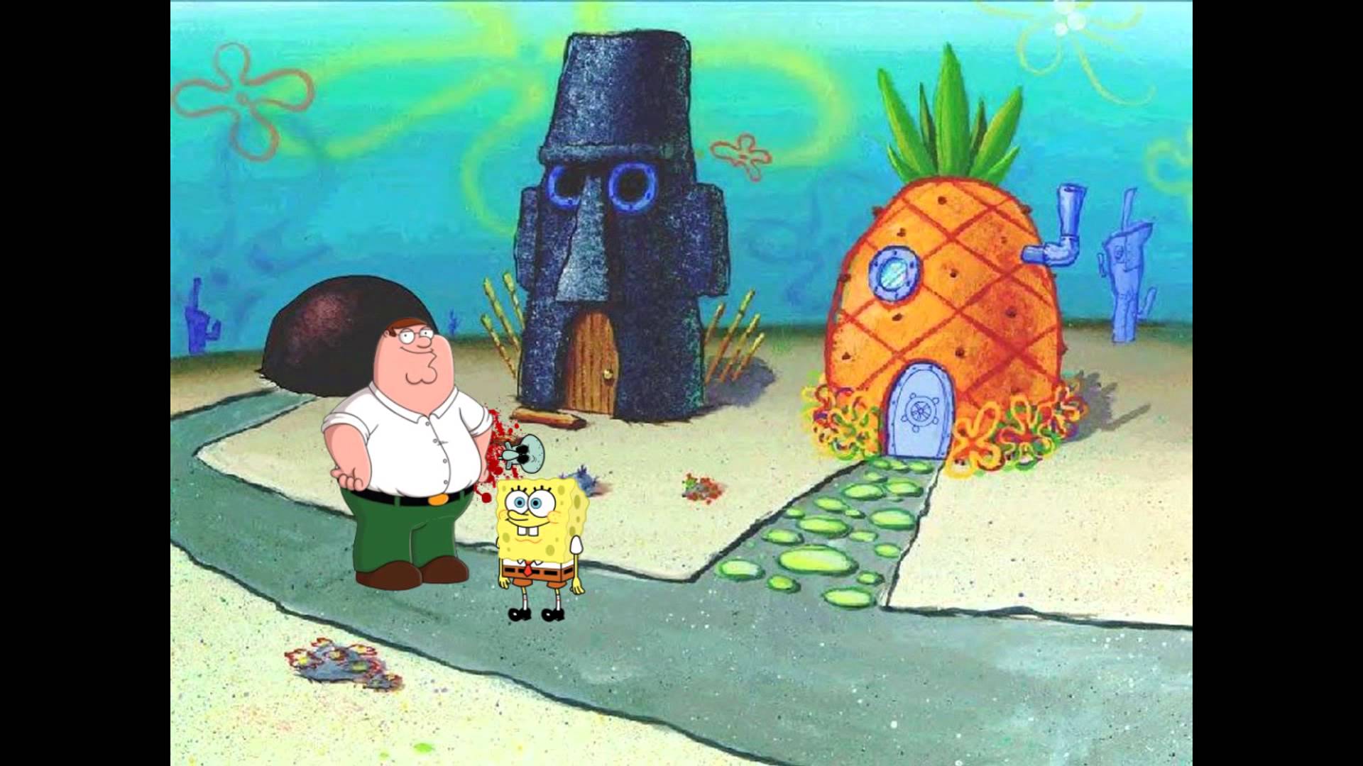 1920x1080 Spongebob Squarepants Vs Peter Griffin!!!! - Peter Griffin Painting