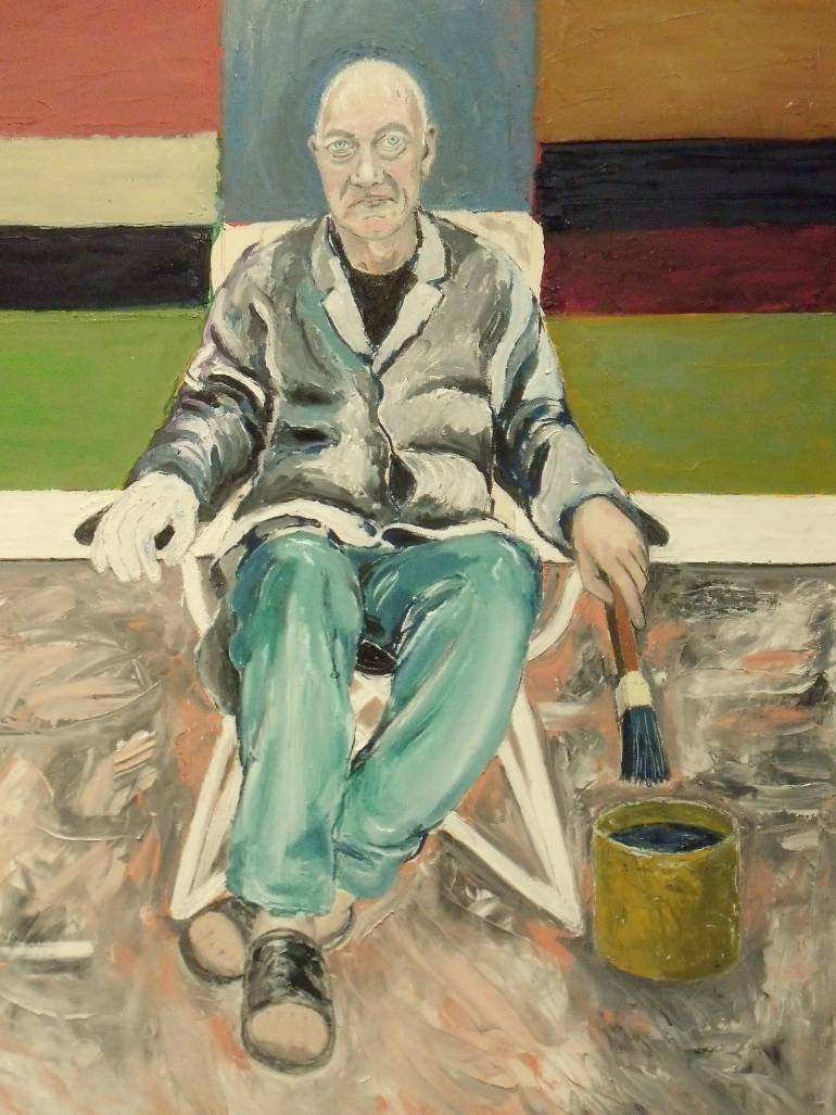 770x1027 Saatchi Art Portrait Of Sean Scully I Kiss My Work Painting By - Peter Painting