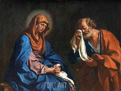 400x301 The Tears Of St. Peter Guercino Painting Reproduction 5452 - Peter Painting