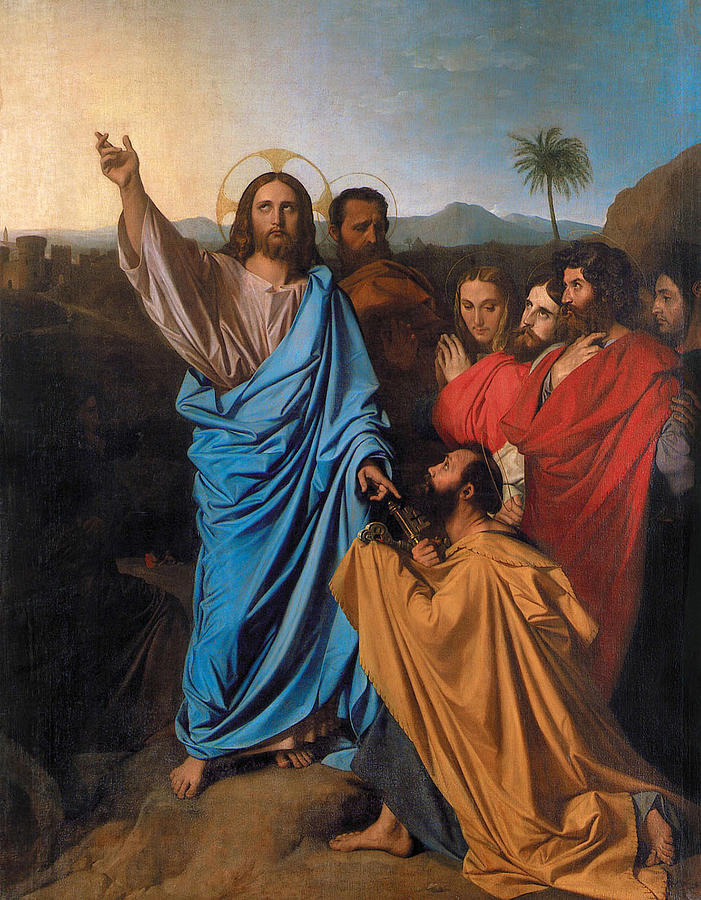 701x900 Jesus Returning The Keys To St. Peter Painting By Jean Auguste - Peter Painting