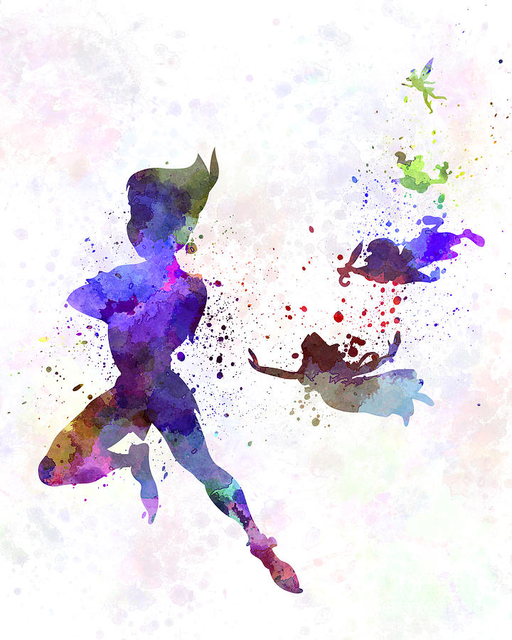 720x900 Peter Pan In Watercolor Painting By Pablo Romero - Peter Pan Painting