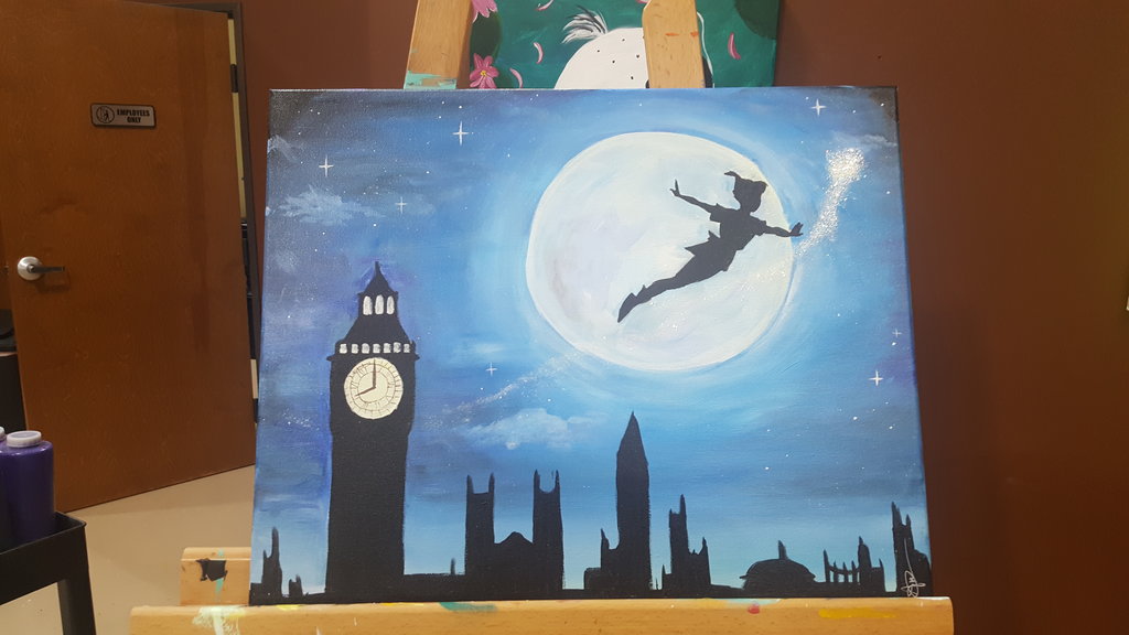 1024x576 Peter Pan Painting By Ab Lynx - Peter Pan Painting