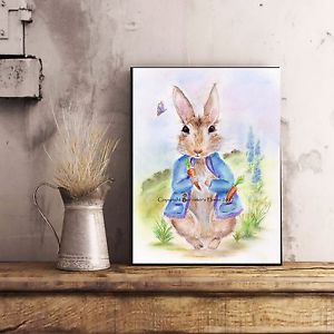 300x300 Peter Rabbit, Pastel Fine Artgiclee Print, Wall Art, Painting - Peter Rabbit Painting